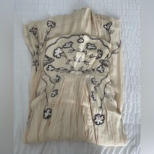 Free people strapless floral jumpsuit